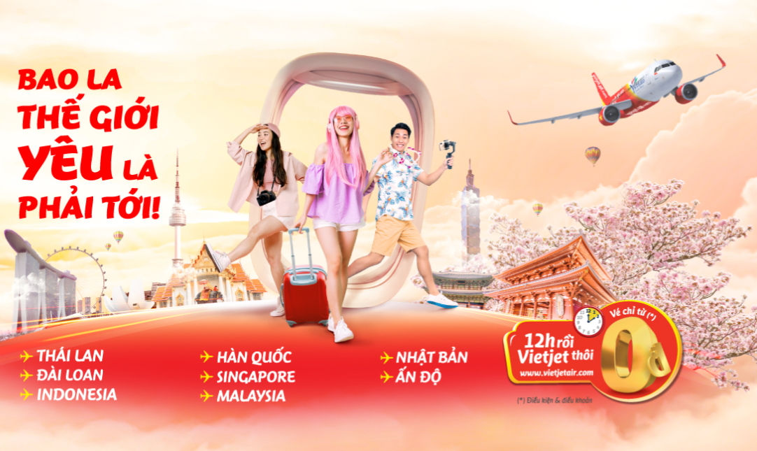 Vietjet khuyến mãi 0 đồng