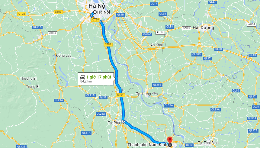 Từ Hà Nội đến Nam Định bao nhiêu km? Di chuyển như thế nào?